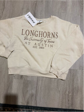 Women's Zoozatz Texas Longhorns cropped Sweatshirt M